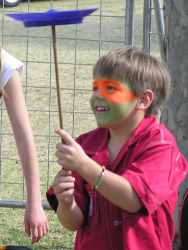 Circus school spinning plates